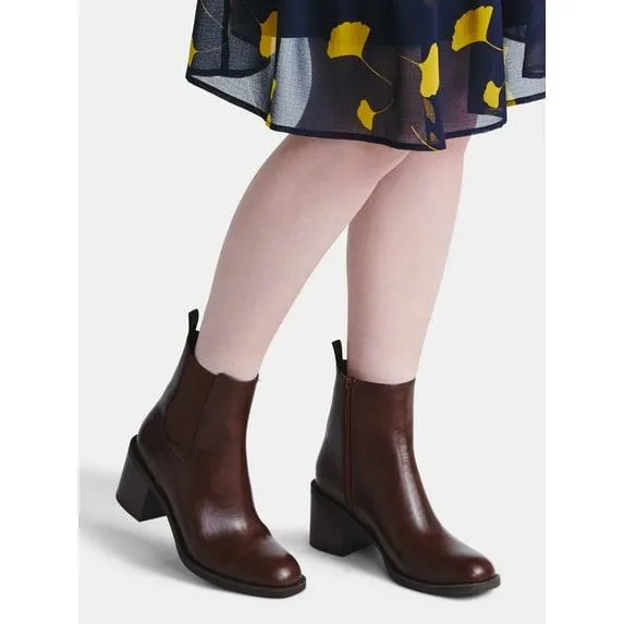 Time and True Women's Faux Leather Chelsea Boots, Sizes 6-11