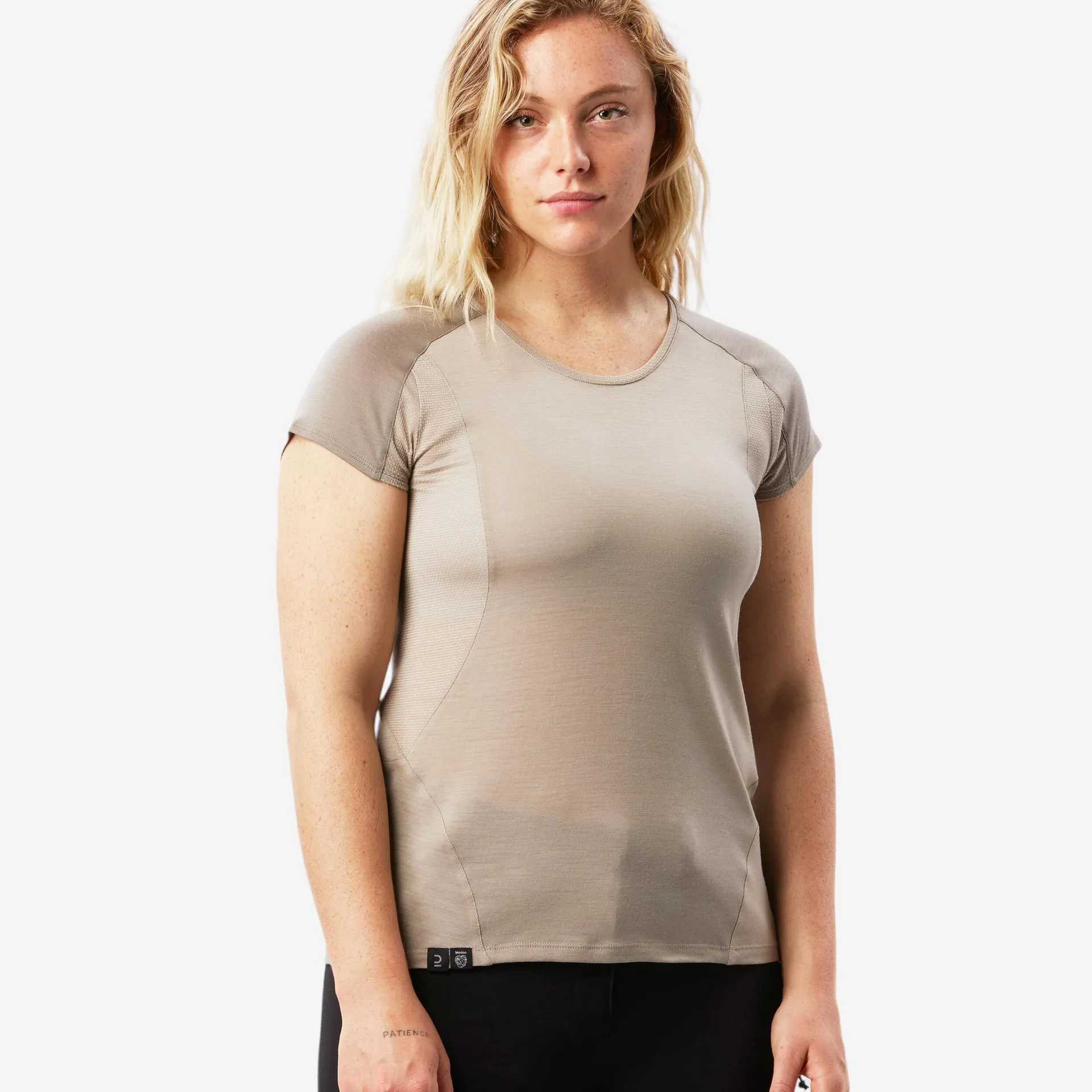 T-shirt de randonnée en laine mérinos femme – MT 500