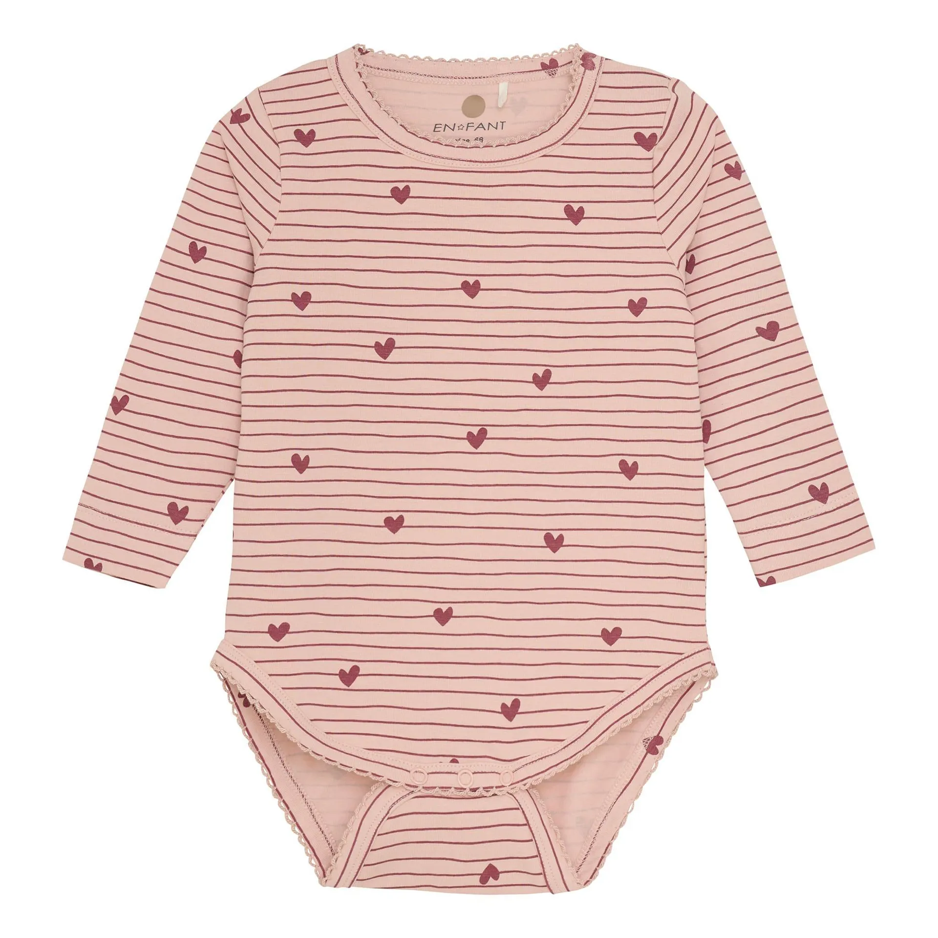 Stripe Heart Bodysuit 6-24m
