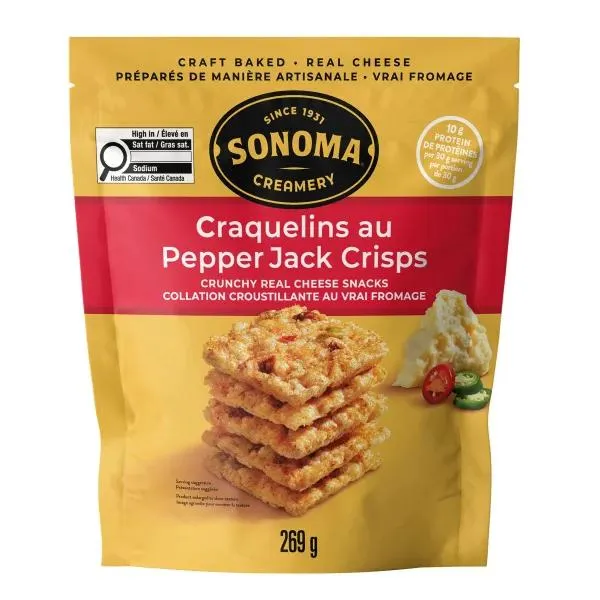 Sonoma Creamery Pepper Jack Cheese Crisps, 269 g