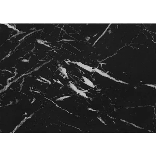 Table d'appoint rectangulaire en composite noir faux marbre par Monarch Specialties de 18 po