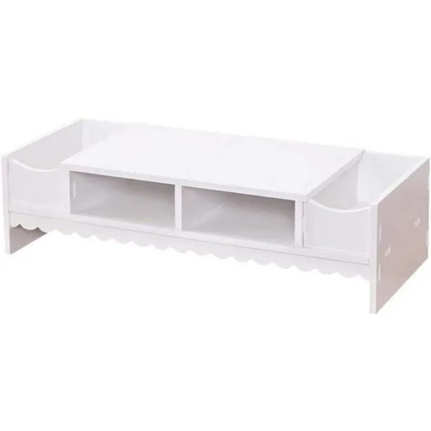 Hongkaii Support de Moniteur avec Tiroir Support de Moniteur pour Ordinateur Portable PC Organisateur de Bureau Armoire de Rangement de Table DZ422-2840