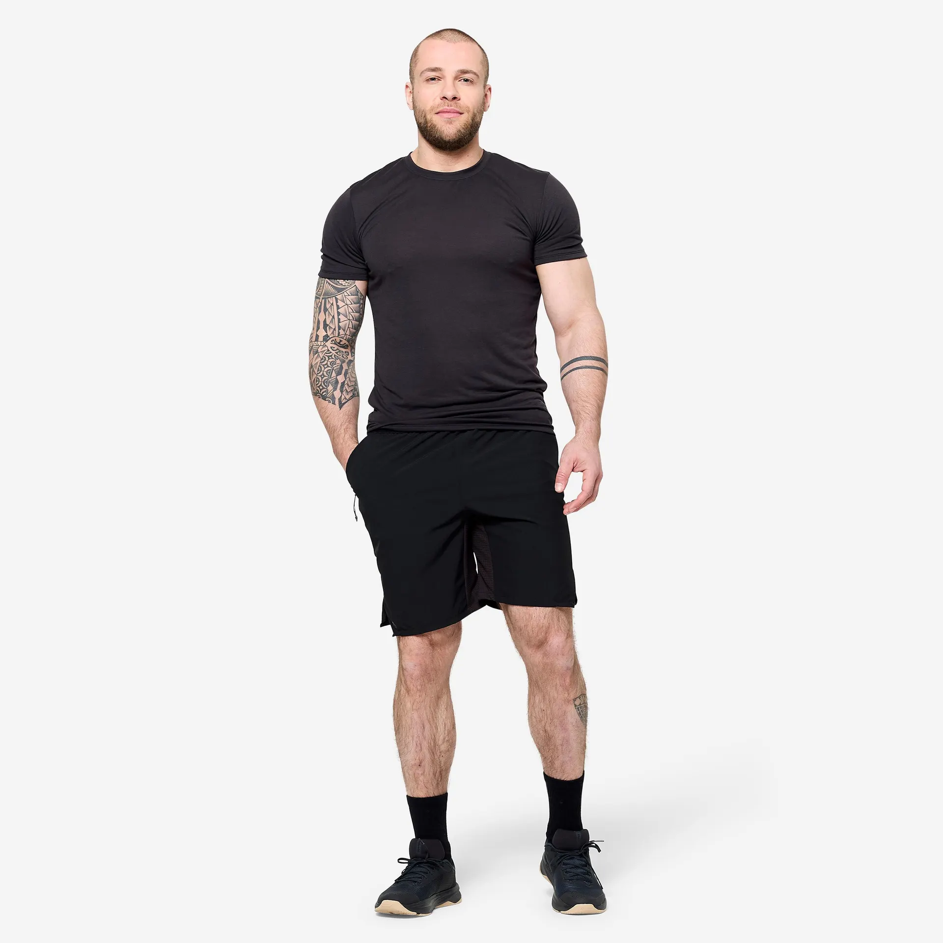 T-shirt d'entraînement croisé ajusté et respirant homme