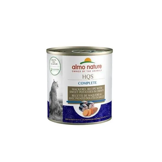Recette de maquerau avec patates douces en sauce « HQS Natural » pour chats, 280 g
