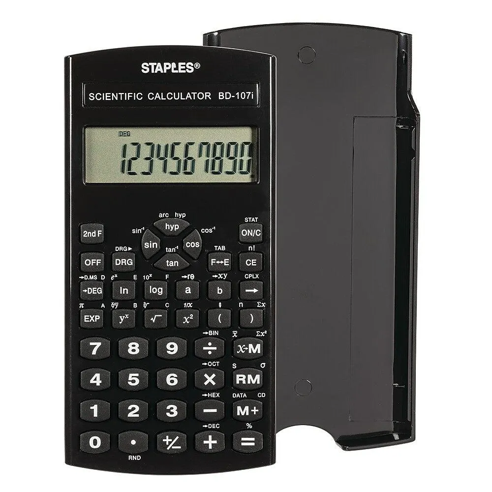 Staples – Calculatrice scientifique à main, 10 caractères, BD-107i