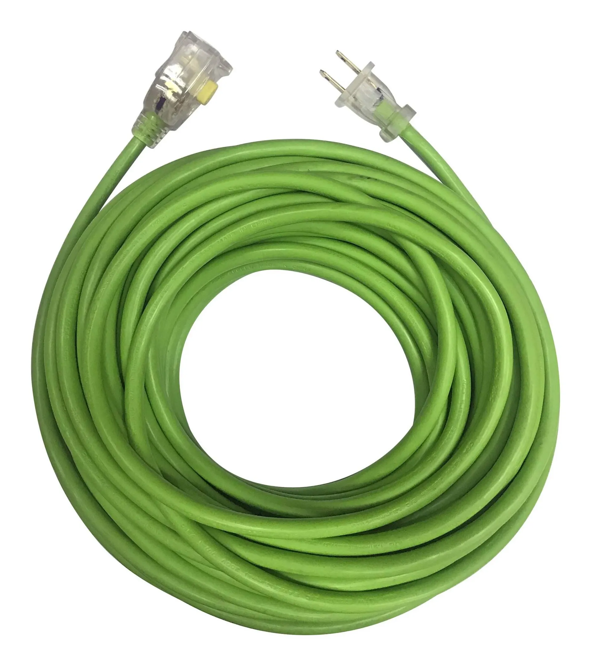 Rallonge d'extérieur NOMA, calibre 16/2, 82 pi, extrémité éclairée et connecteur verrouillable, vert citron