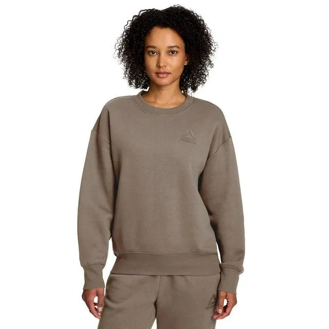 Reebok sweat à capuche ras du cou surdimensionné Weekender pour femme Tailles XS-2XL