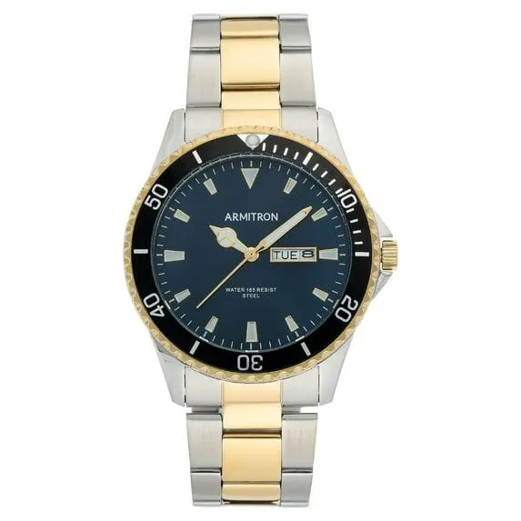 Armitron Men's Two-Tone and Navy Day Date Wristwatch