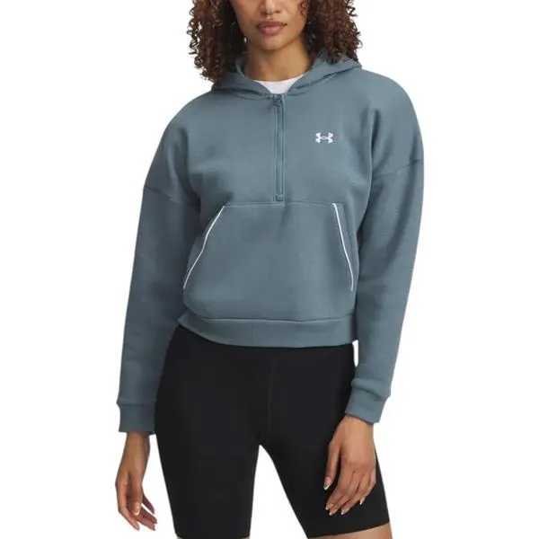 Chandail à capuchon ½ glissière UA Rival Fleece Piped pour femme
