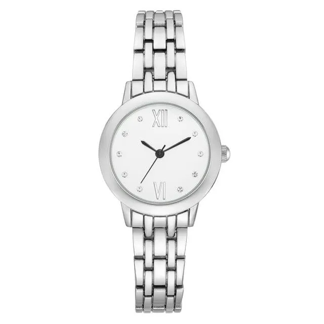 Time and Tru Women's Silver Tone Bracelet Wristwatch