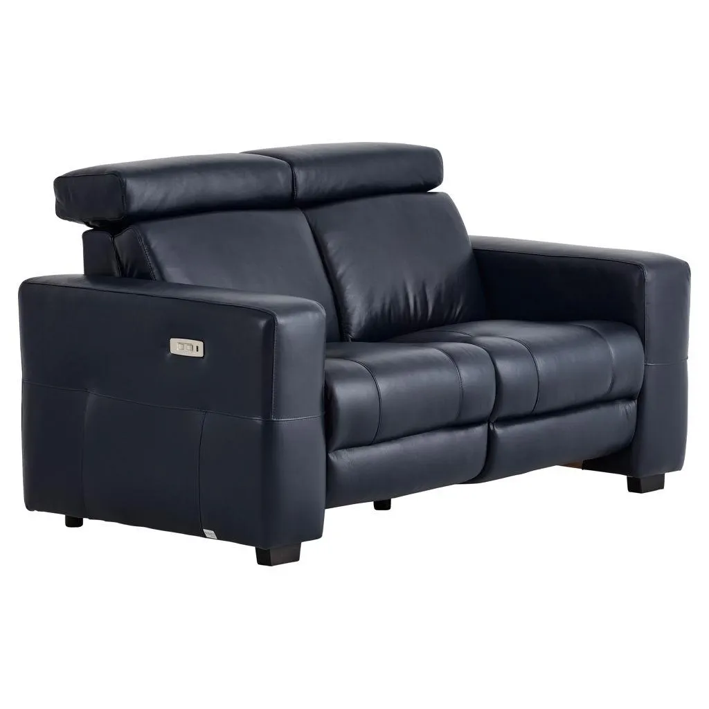 Causeuse inclinable motorisée en cuir