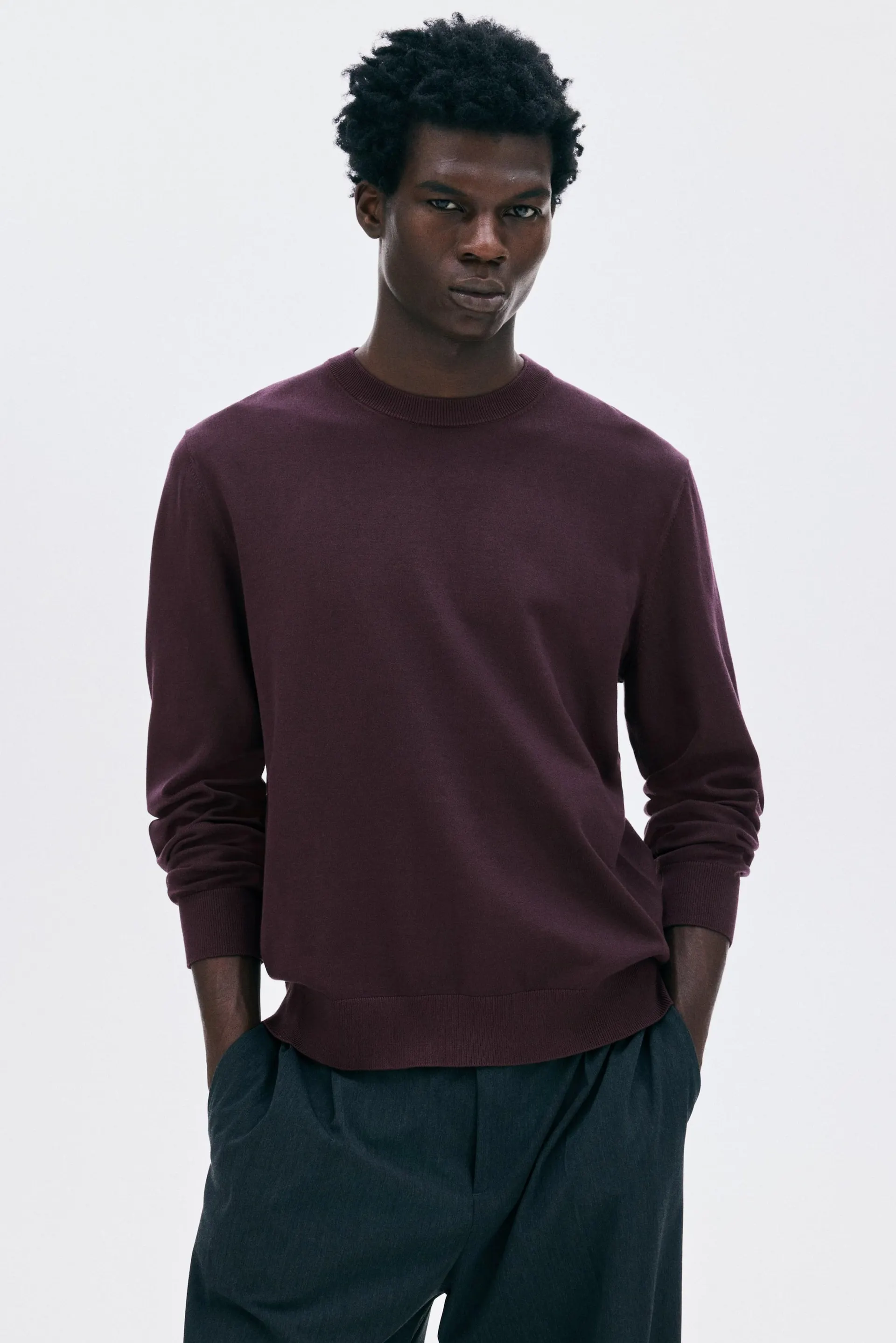 Chandail classique en tricot fin