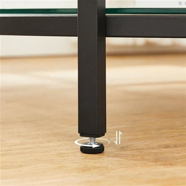 Table basse ronde 31,5 po diamètre de Boutique Home à plateau aspect similimarbre blanc et base en métal noir