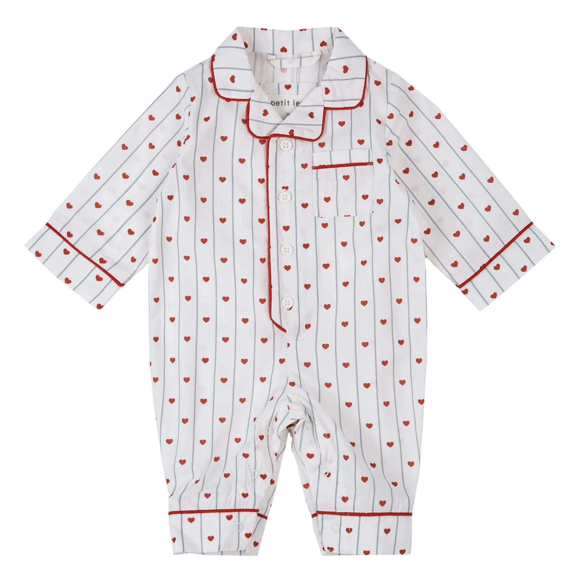 Hearts Pajamas 3-24m