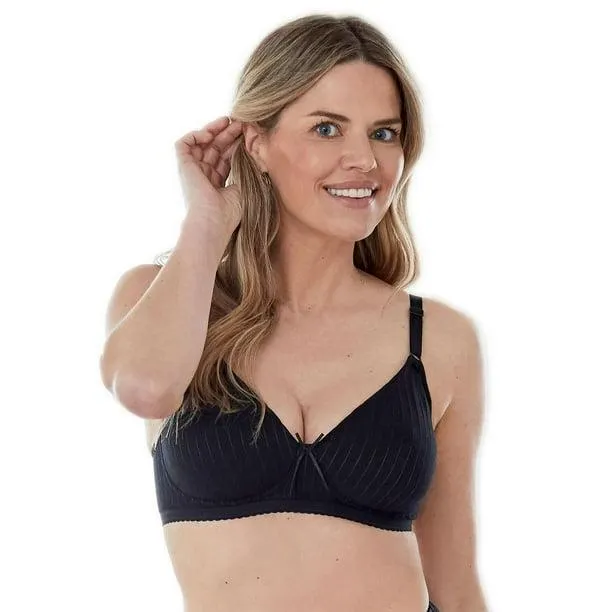 Bestform 97086248 Soutien-gorge sans armatures en coton rayé avec bonnets légèrement doublés Tailles 34A-42C