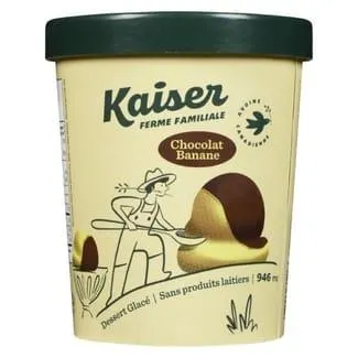 Dessert glacé Pot sans produits laitiers chocolat banane