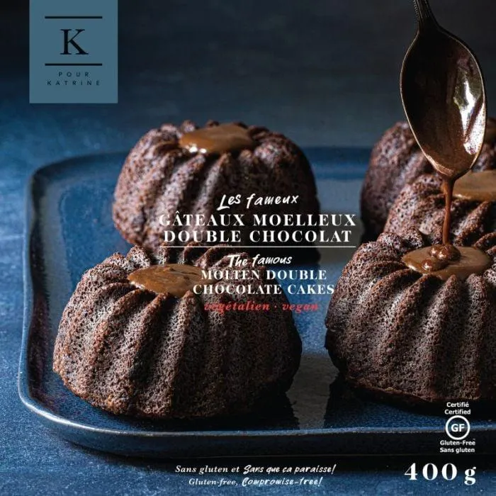 Gâteaux moelleux double chocolat sans gluten végétalien congelé | 400 g