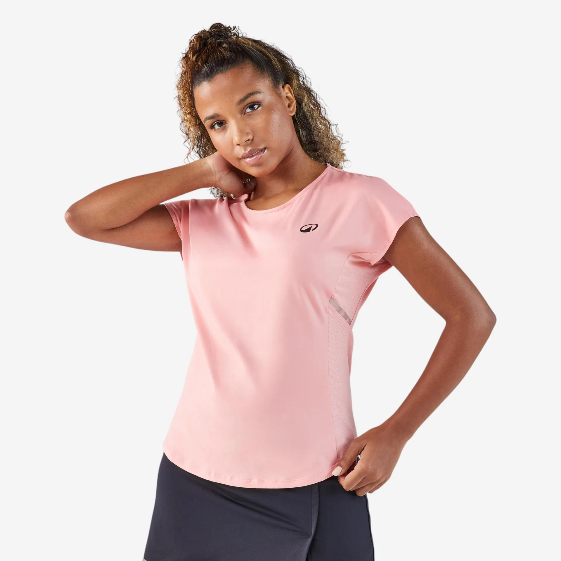 T-shirt de tennis à col rond femme – TS Dry 500