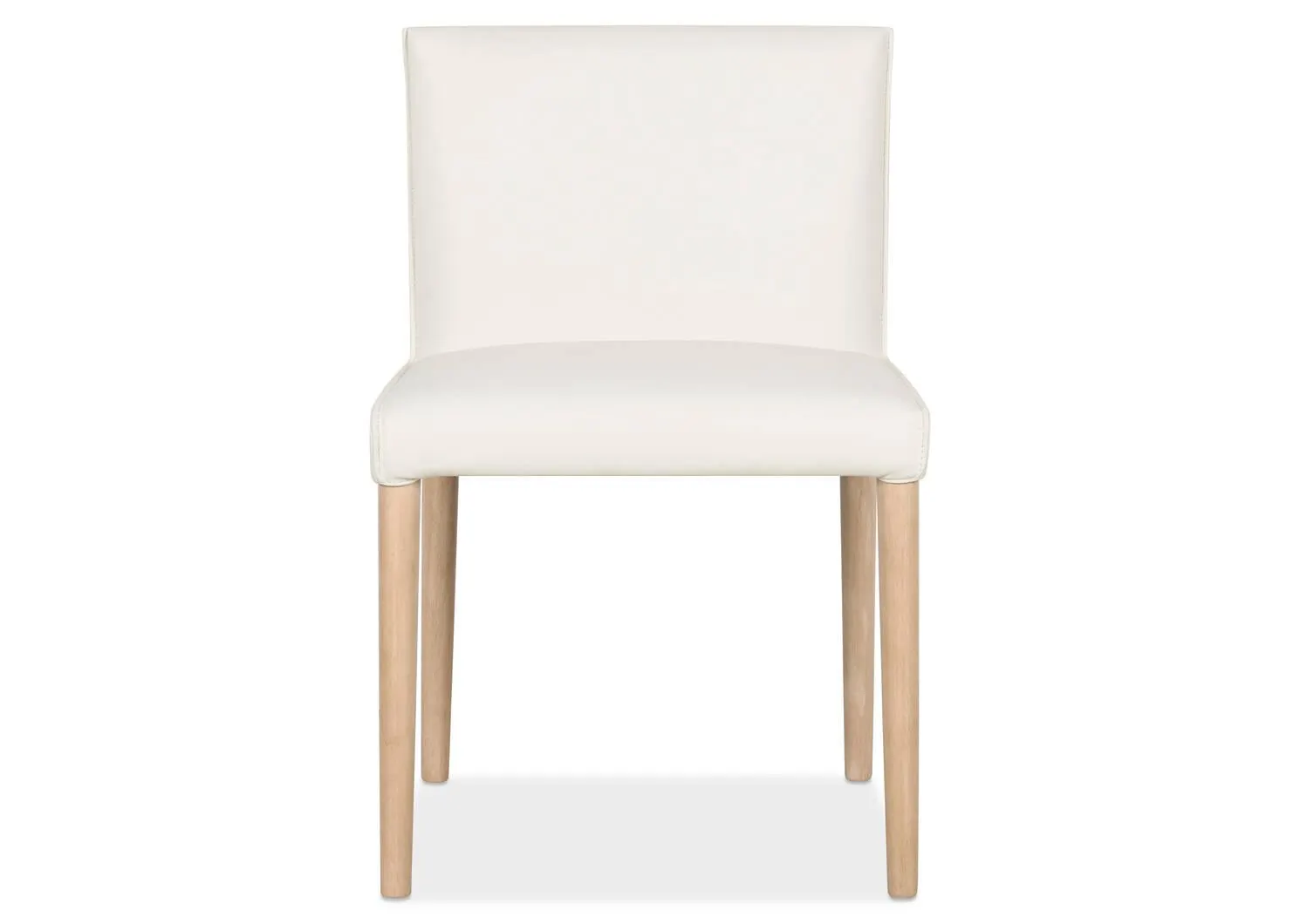 Chaise en cuir Marciona -Forega blanc