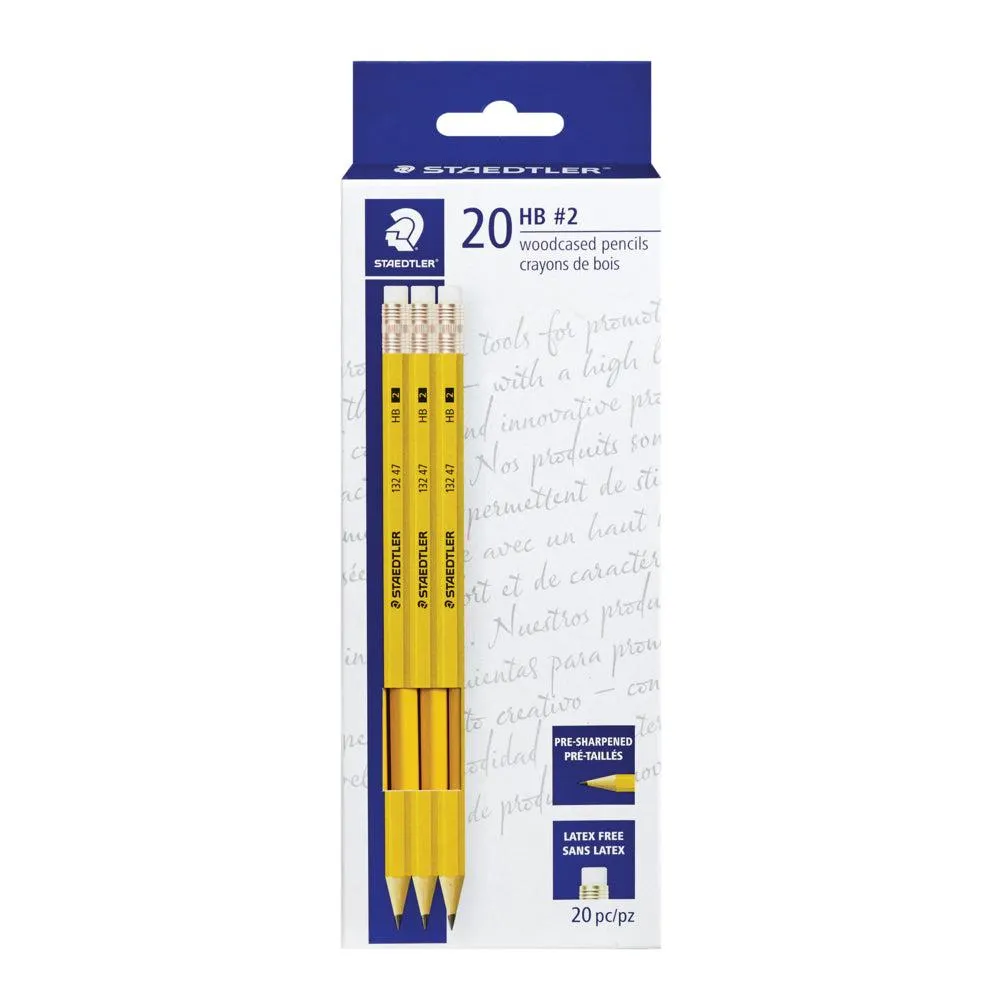Staedtler - Crayons sur bois - 0,7 mm - #2 HB - Paquet de 20