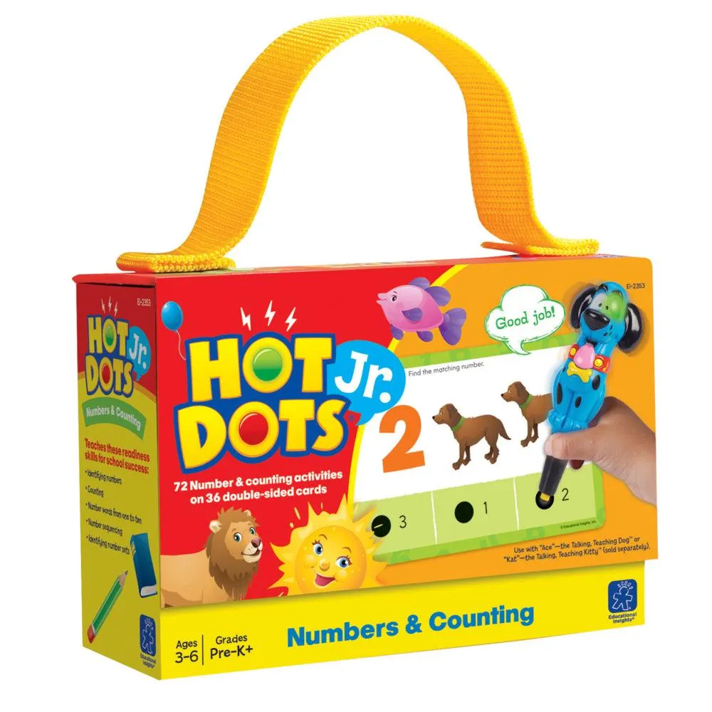 Jeu de cartes Hot Dots Jr. Educational Insights Numbers & Counting, 72 par jeu