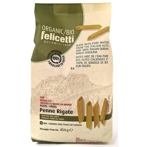 Pâtes de blé dur biologiques - Penne rigate no 169
