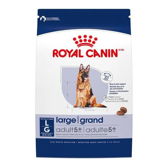 Nourriture sèche formule nutrition santé pour chiens de grande taille 5+