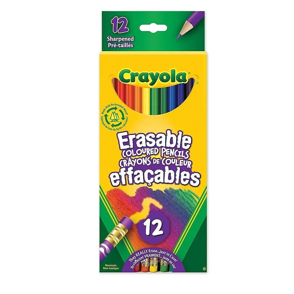 Crayola Crayons de couleur effaçables - paquet de 12