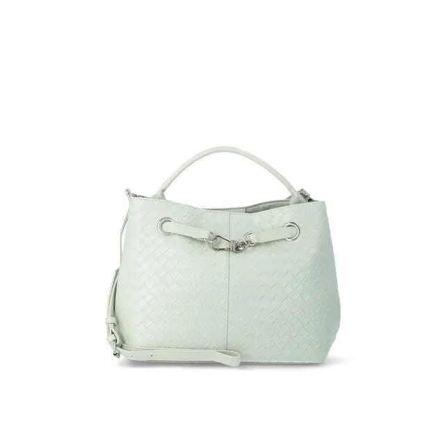 Time and Tru Women's Hazel Satchel Bag, Seafoam
