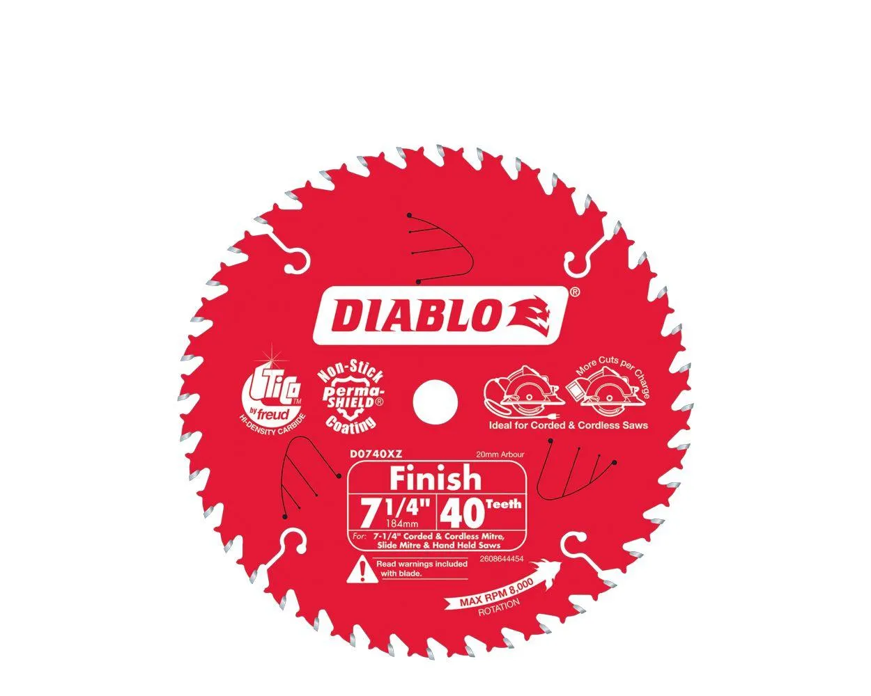DC740 LAME FREUD DIABLO 7 1/4'' 40 DENTS