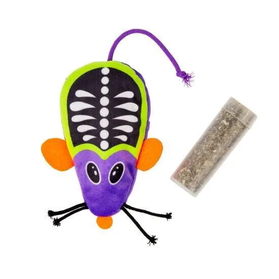 Jouet squelette souris Halloween Refillables pour chats