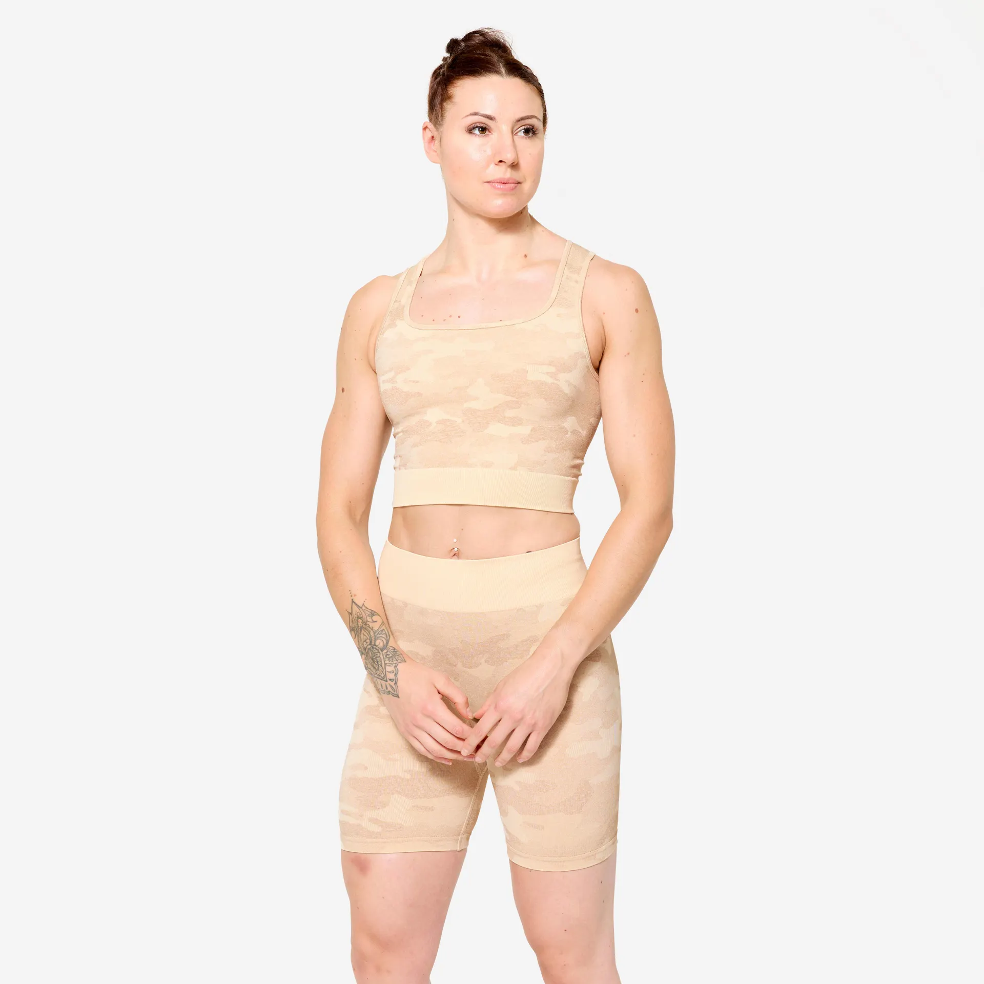 Haut court imprimé camo femme, FTA 900