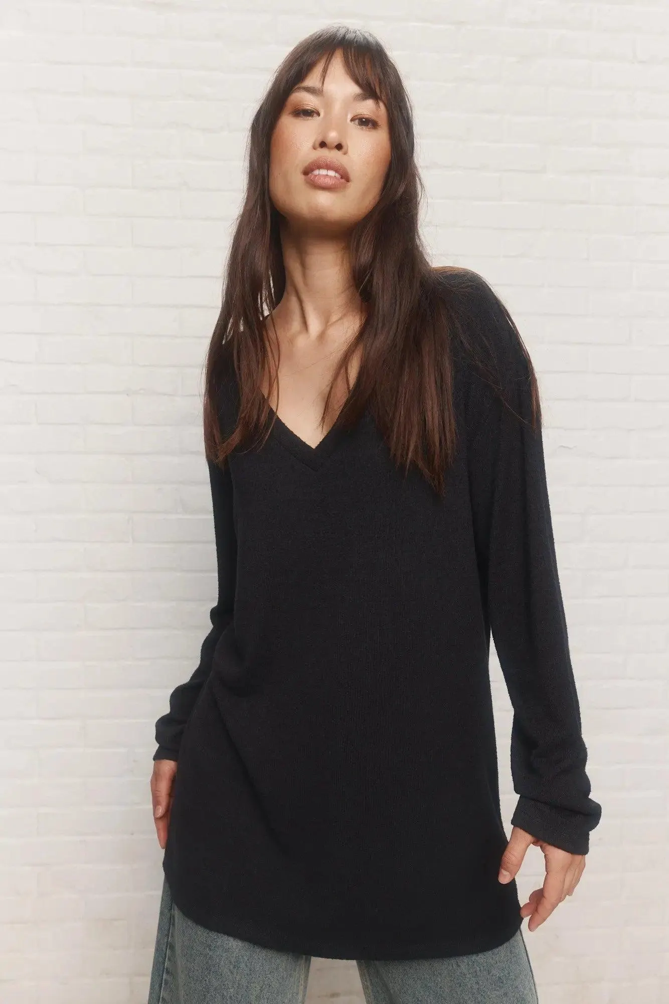 Colette | Chandail noir en tricot