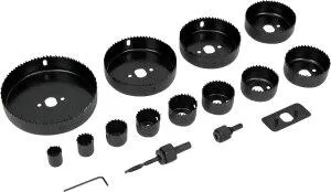 16 pc Carbon Steel Hole Saw Kit