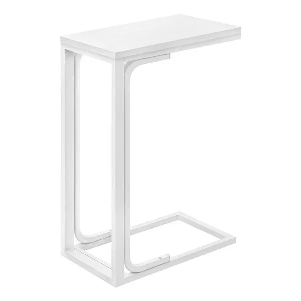 Table d'appoint rectangulaire en composite blanc par Monarch Specialties de 16 po
