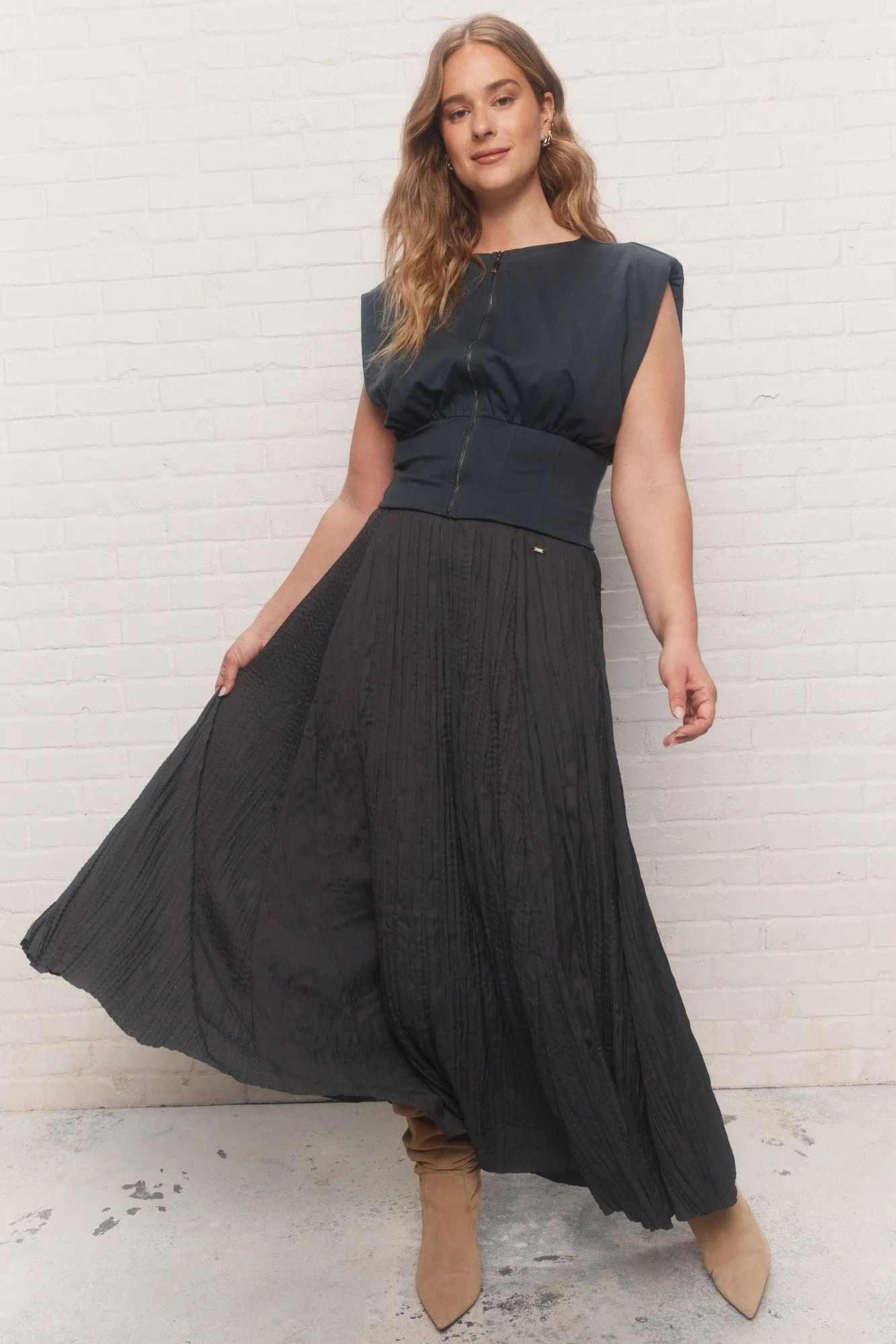Acclaim | Chandail noir effet bustier