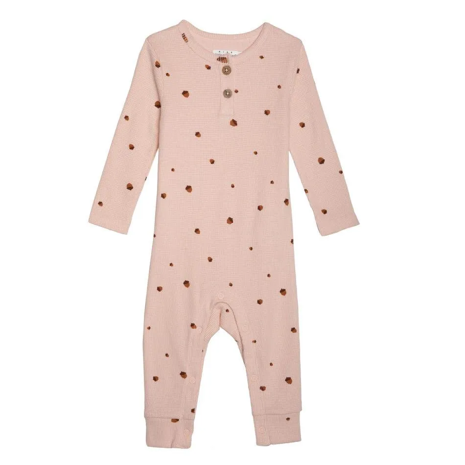 Nutmeg Waffle Romper 0-24m