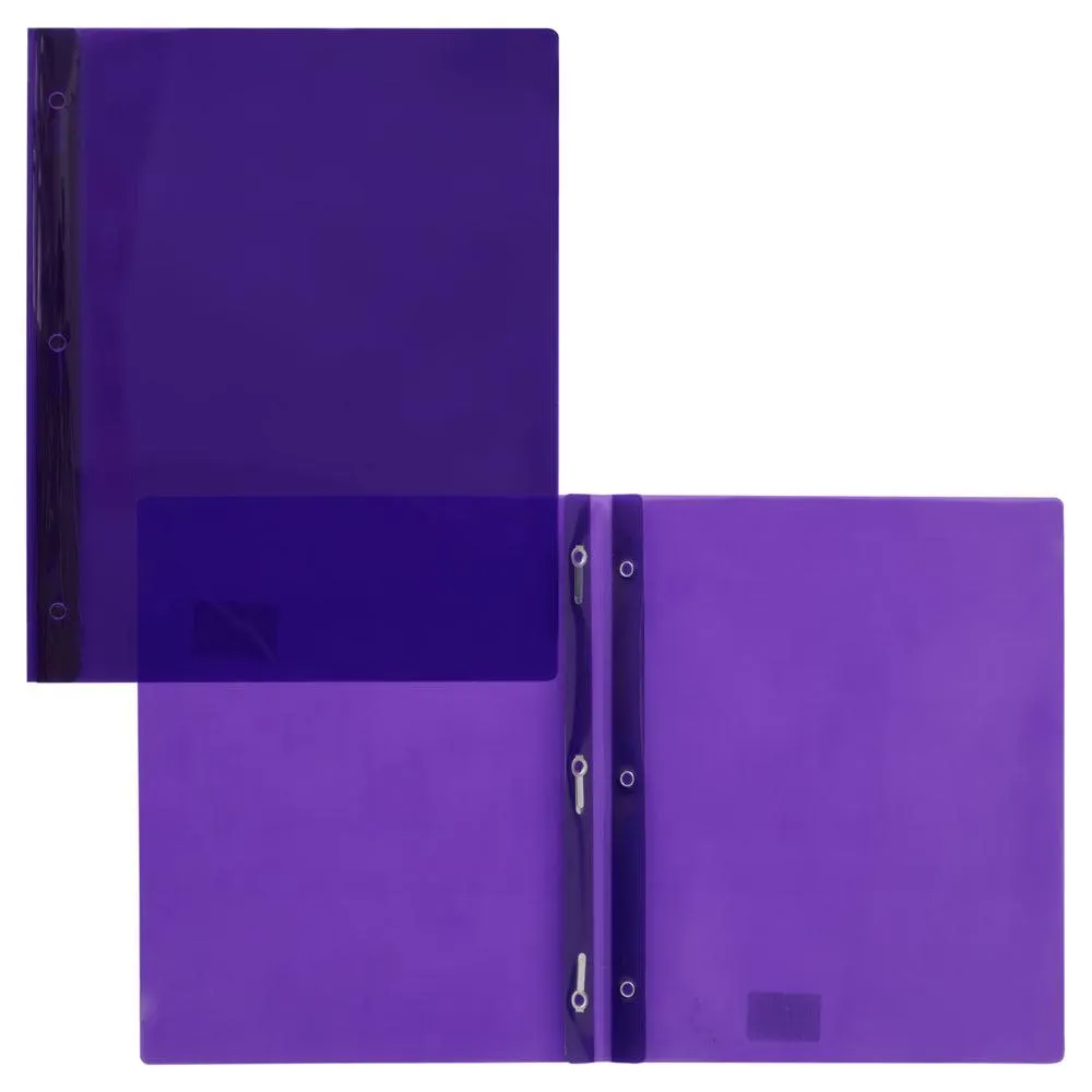 Staples - Couverture de rapport en poly avec cordon - violet