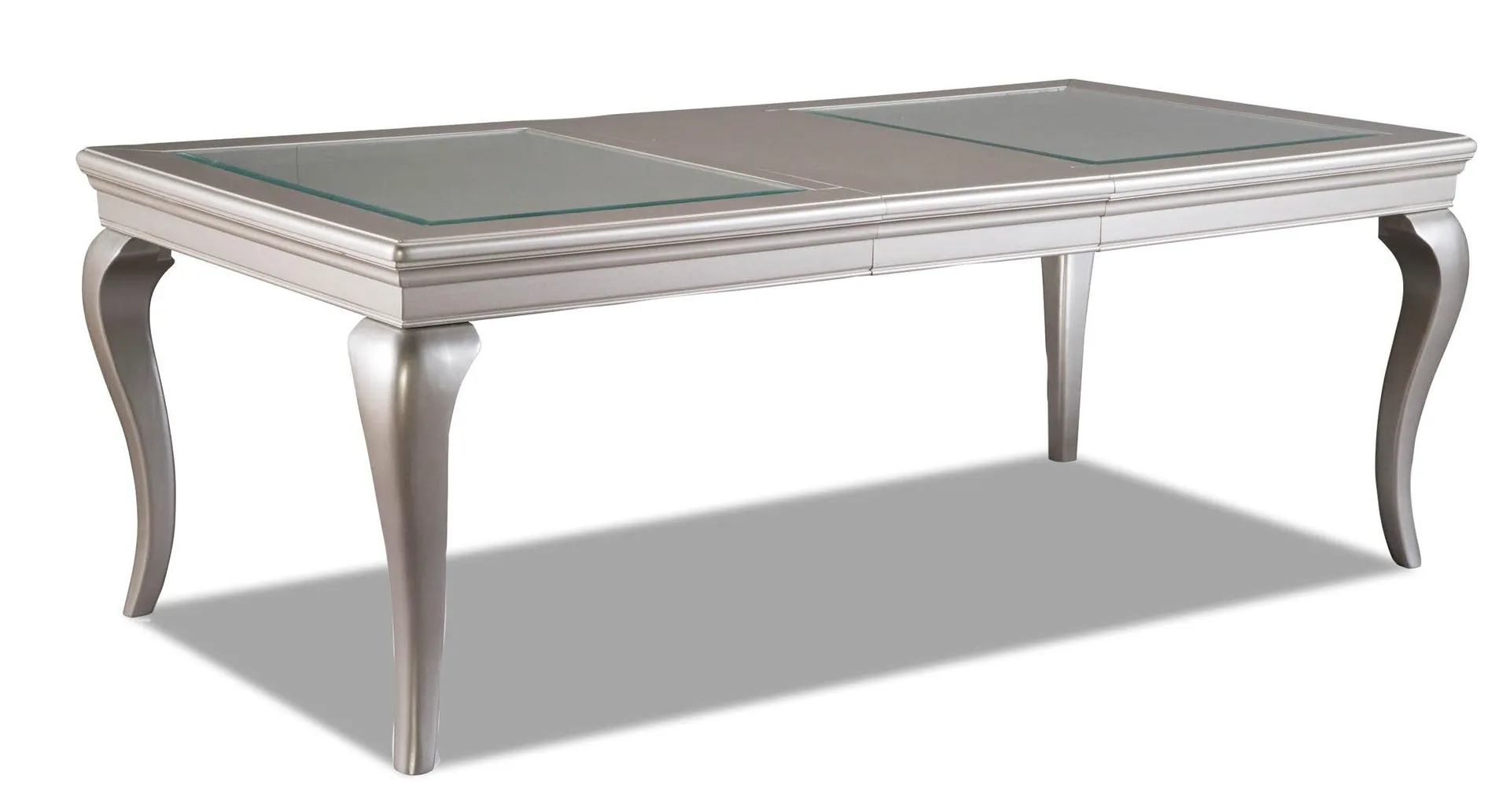 Table de salle à manger Diva de 66 po à 84 po (L) avec rallonge - gris argenté
