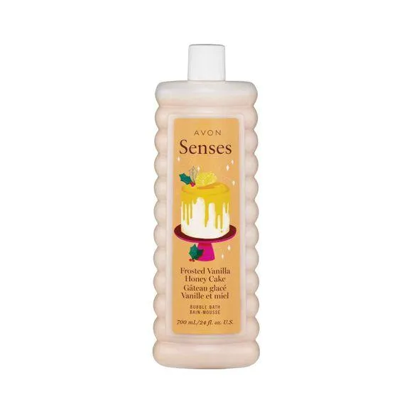 Bain-mousse Gâteau glacé Vanille et miel Avon Senses