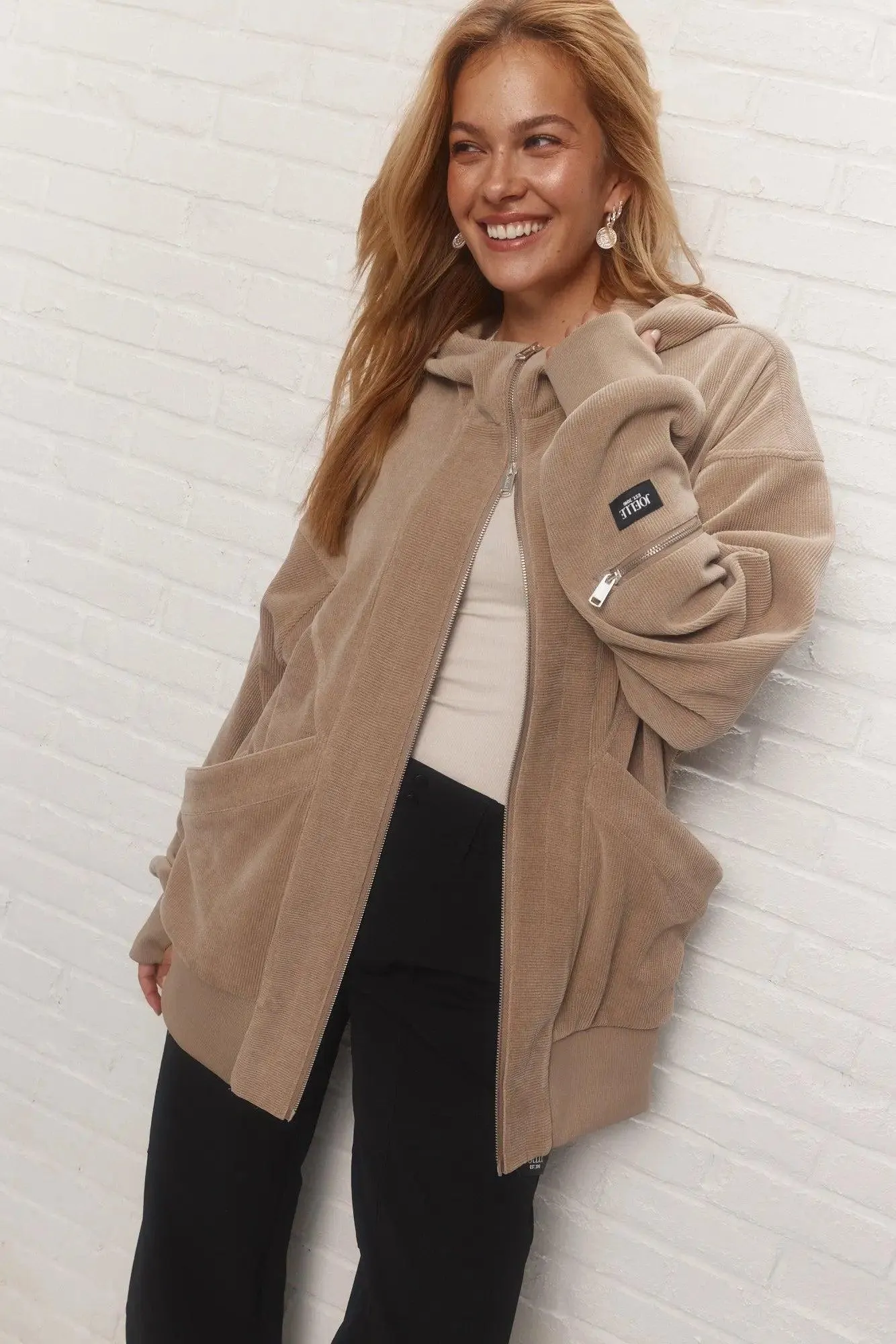 Hudson | Veste à capuchon beige