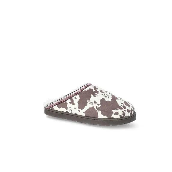 No Boundaries Women's Cow Print Clog Slipper