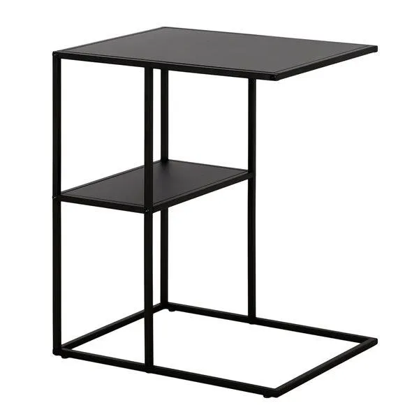 Table d'appoint rectangulaire Winthrop Hailey Home en métal noir