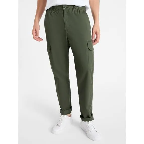 Free Assembly Men's Cotton Cargo Pants, Sizes XS-3XL