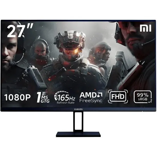 Xiaomi Moniteur de Jeu 27 Pouces 165Hz FHD 1080p IPS 1ms, HDR10, FreeSync Premium, 99 % sRGB, TUV Faible Lumière Bleue