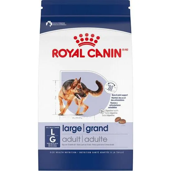 Nourriture sèche formule nutrition santé et taille grand pour chiens adultes