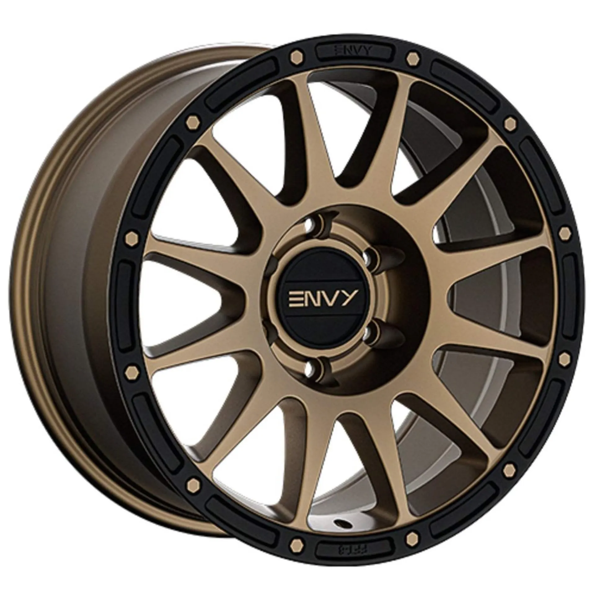Roue en alliage Envy FFT-8, bronze avec rebord noir