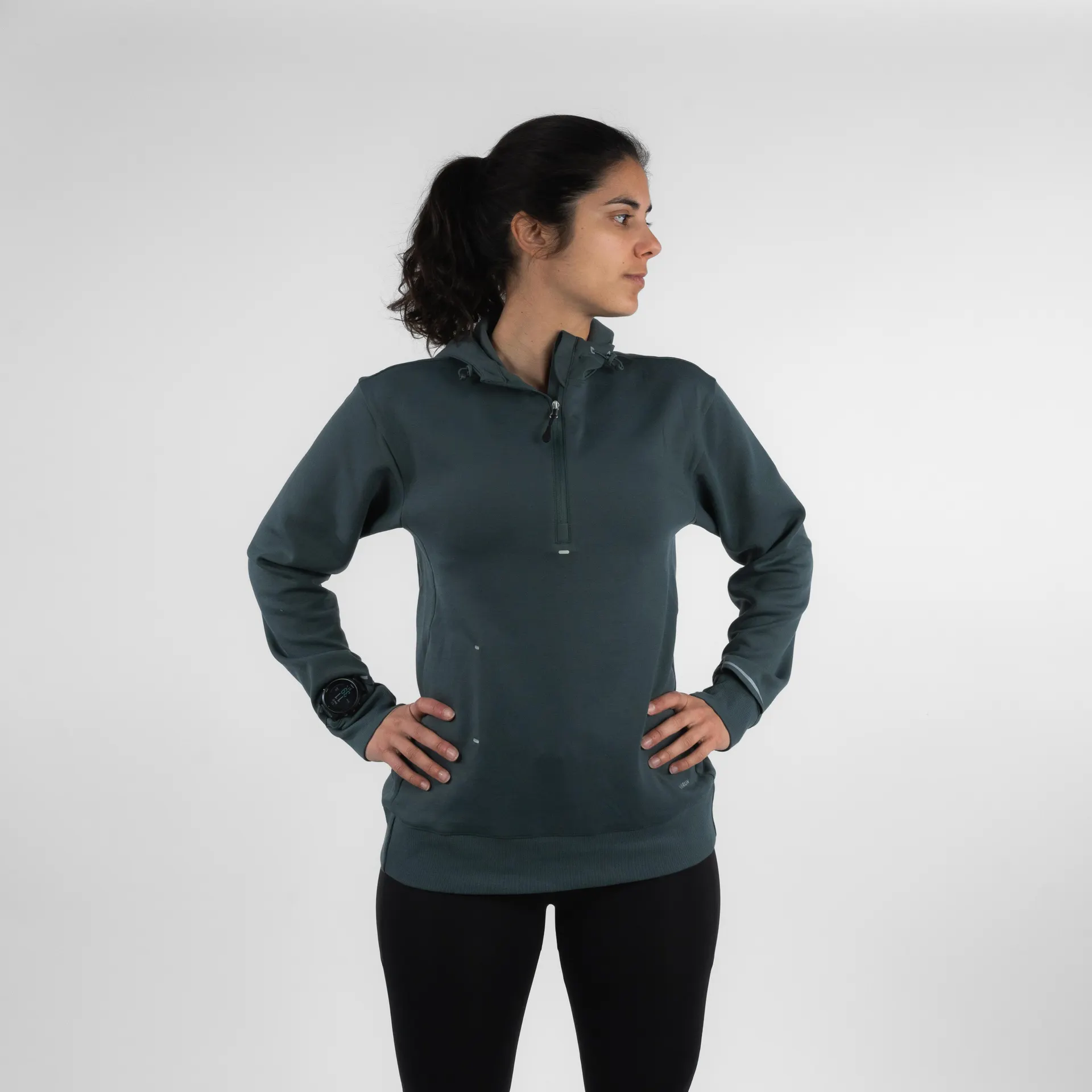 Veste à capuche de course femme, Run 500 Warm