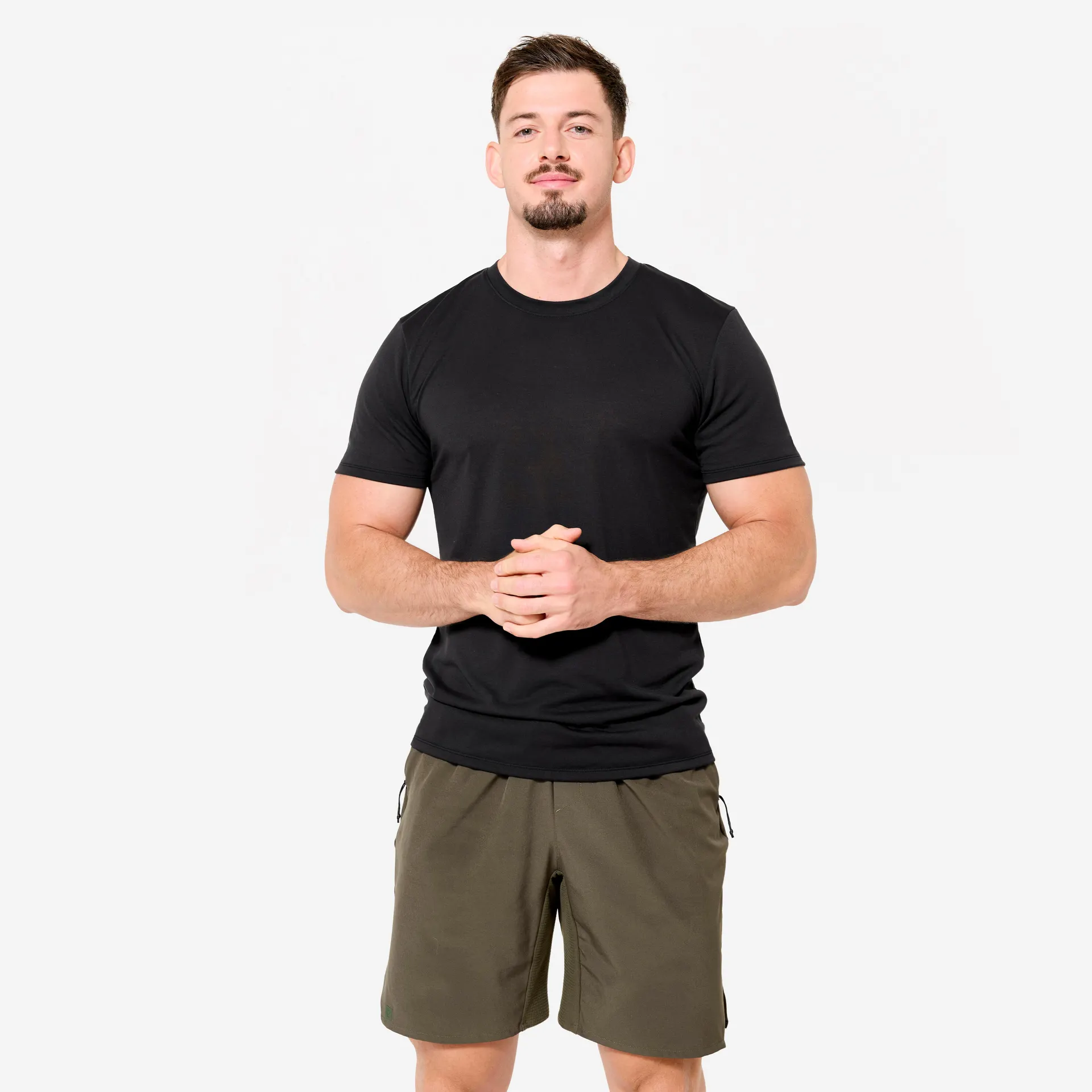 T-shirt de cross training slim respirant homme - noir