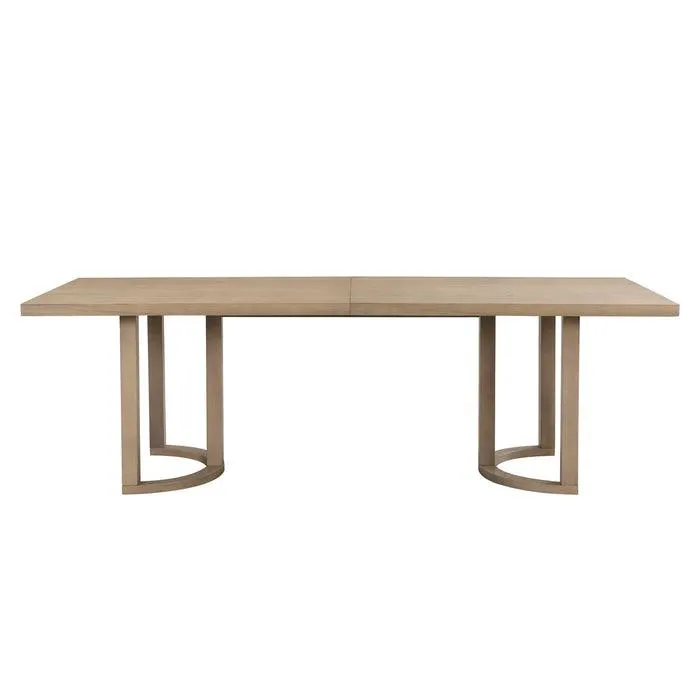 Table Manger Ethan Avec Piètement En U, En Bois Massif Et MDF, 95 Po - Couleur Naturelle
